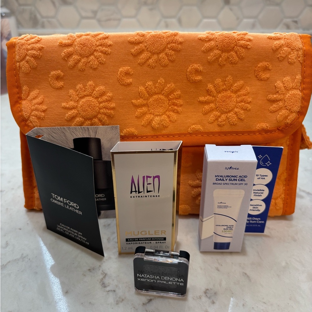 Orange Clutch Bundle with Tom Ford Ombre Leather Perfume-Set/5
